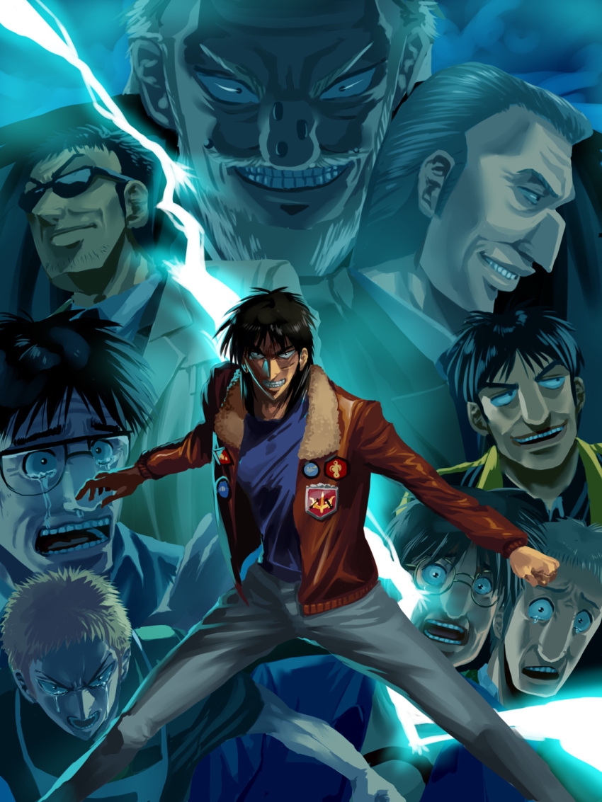 highres, ishida_mitsuzi, itou_kaiji, jacket, kaiji, kazutaka_hyoudou, mamoru_andou, obui