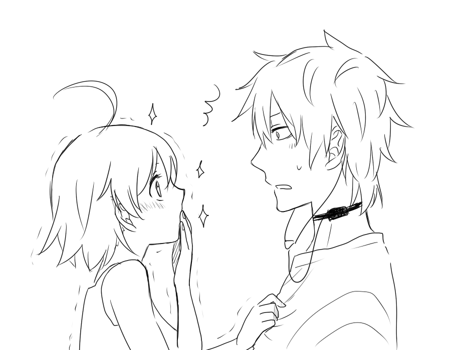 accelerator, ahoge, bad_id, blush, close-up, comic, hand_to_mouth, last_order