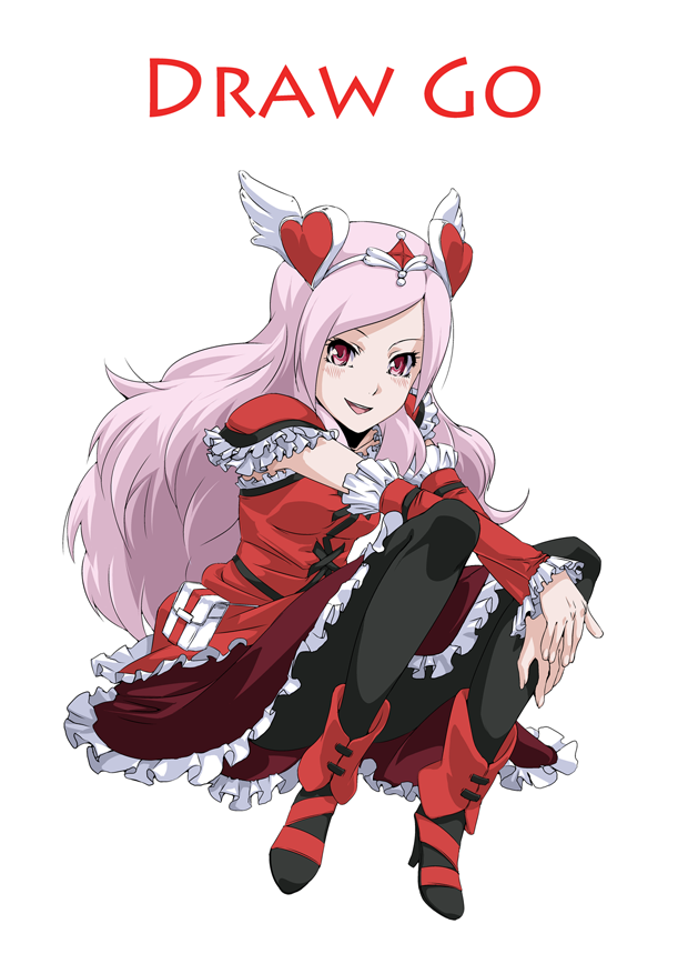 :d, belt, belt_pouch, big_hair, black_legwear, blush, boots, convenient_leg