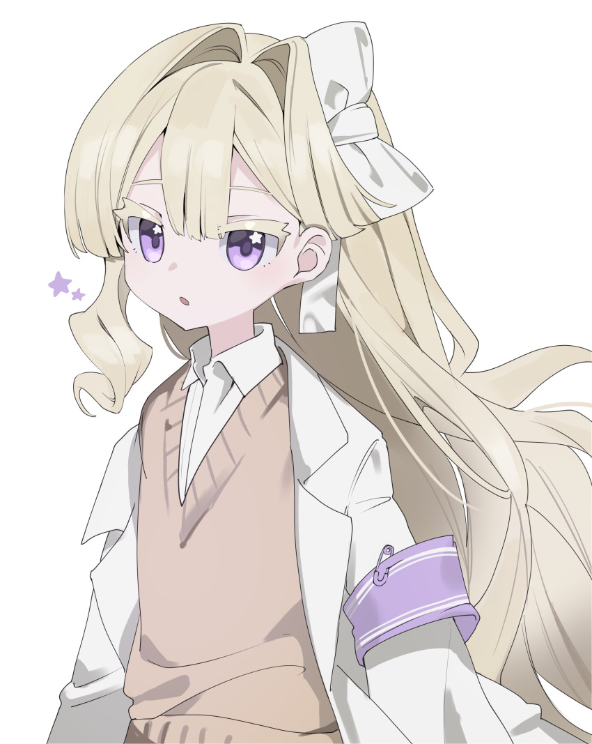 1girl, absurdres, blush, bow, collared_shirt, erimo_kudryavka, hair_bow, highres