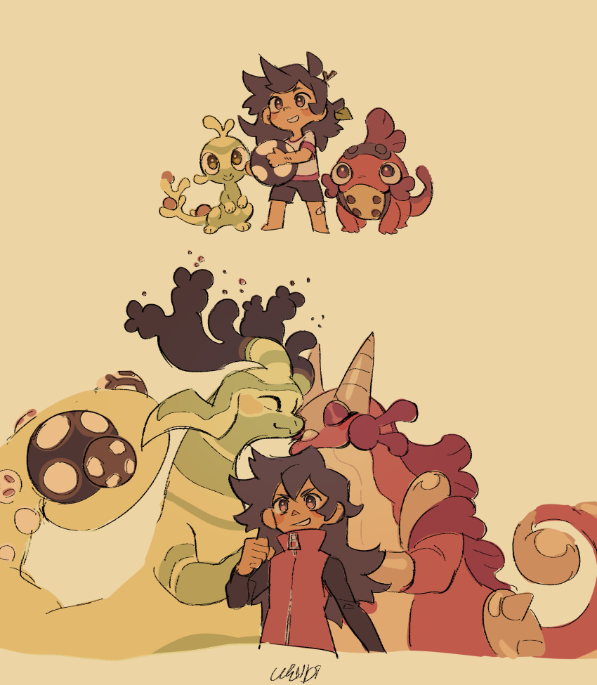 1girl, 1other, absurdres, ace_(beastieball), androgynous, audreyfan, axolati, ball