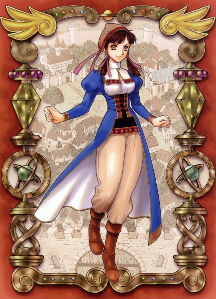 atelier_lilie_alchemist_of_salburg_3, atelier_lilie_another_story, boots, brown_eyes, brown_hair, city, coat, gust