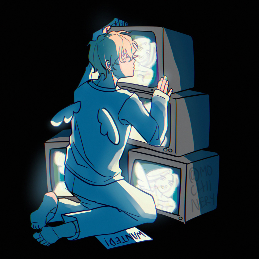 1boy, 1girl, absurdres, alien_stage, barefoot, blonde_hair, closed_eyes, commentary