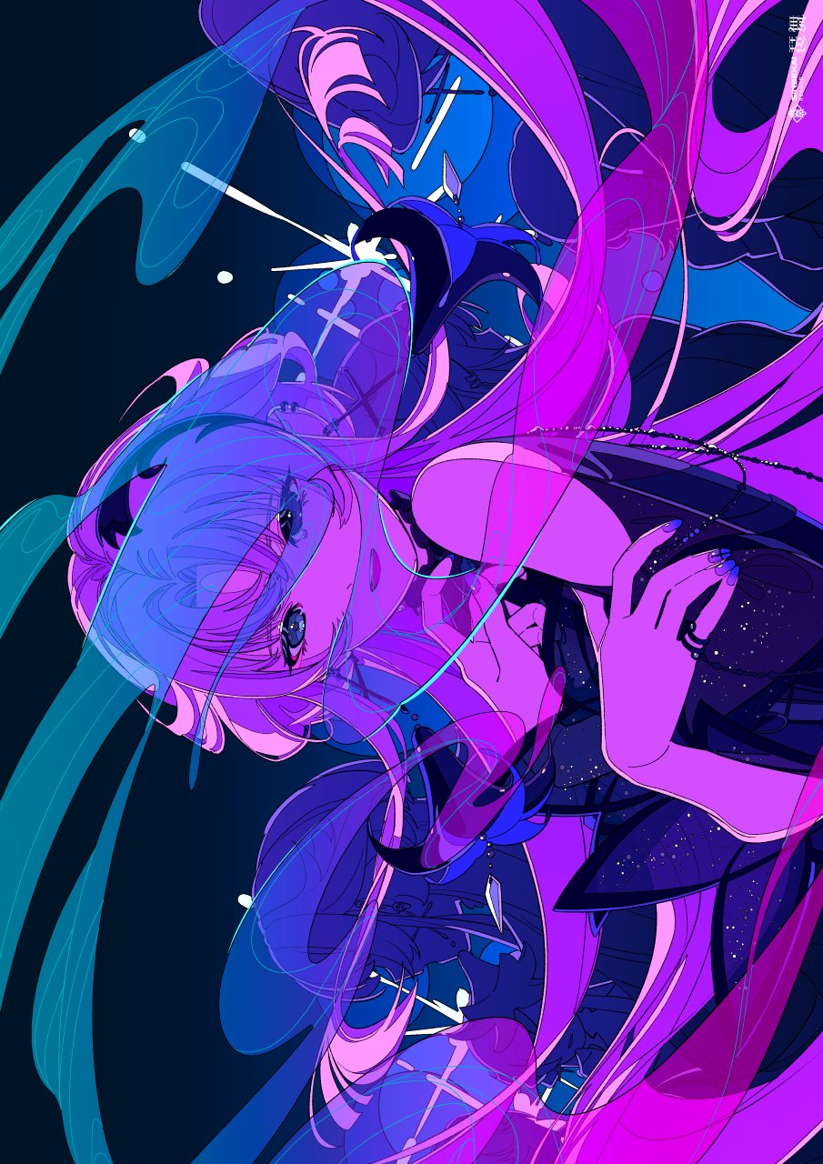 1girl, bema_(sinsekai), blue_eyes, character_name, clothing_cutout, commentary_request, copyright_name, earclip