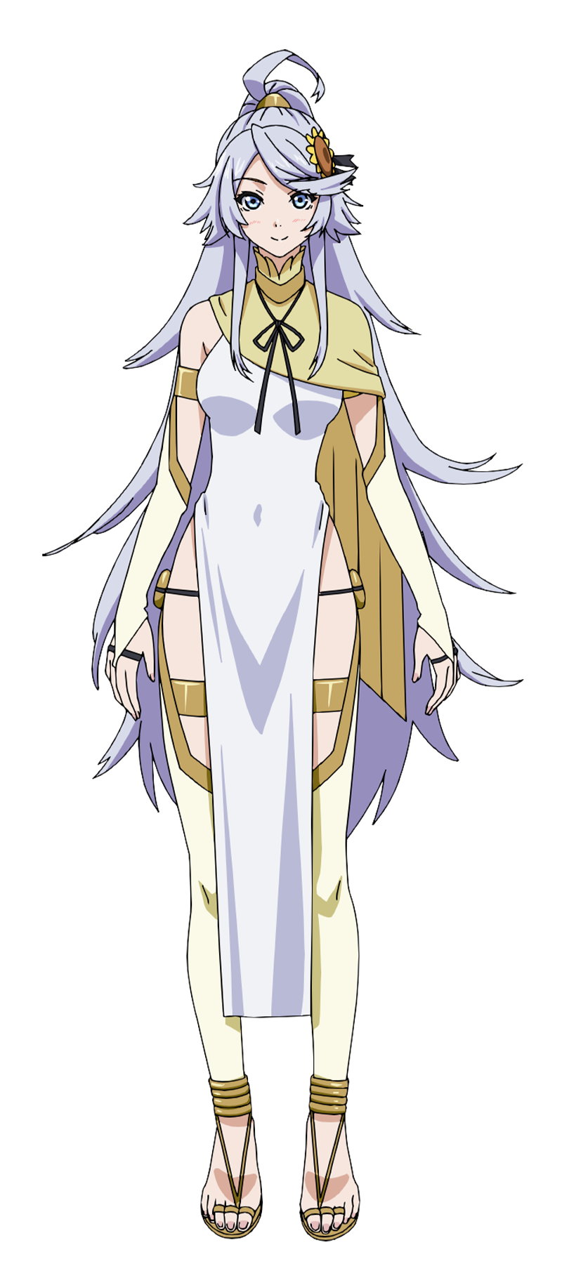 1girl, anime_coloring, blue_eyes, blue_hair, blush, breasts, bridal_gauntlets, covered_navel