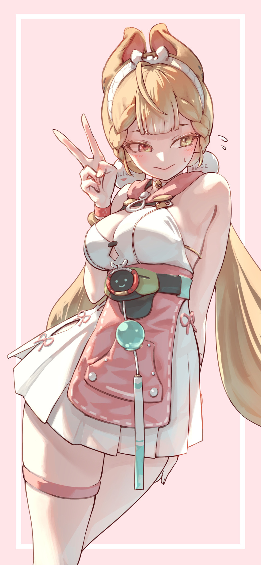 1girl, absurdres, alice_thymefield, alice_thymefield_(sea_of_thyme), animal_ears, blonde_hair, blush, breasts