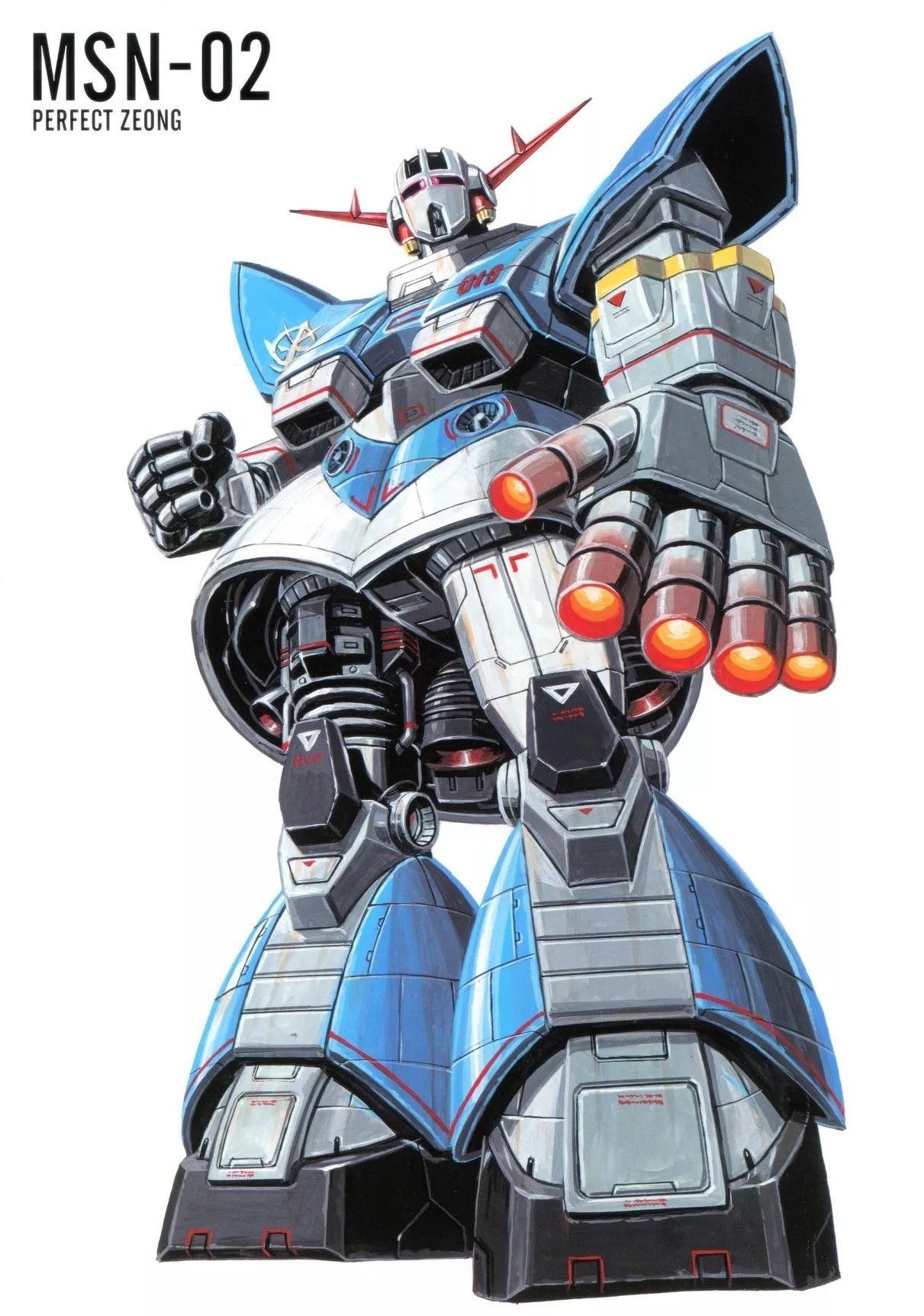 1980s_(style), beam_cannon, character_name, finger_cannon, glowing, gundam, gundam_msv, highres