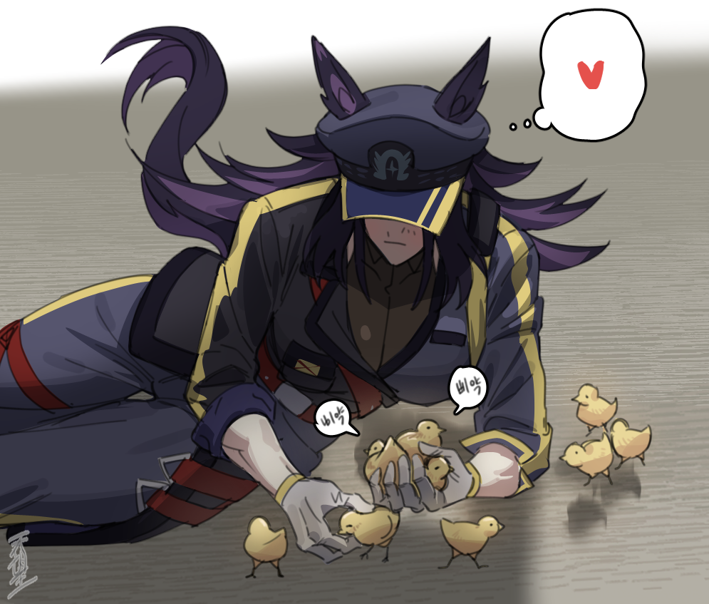 1girl, animal, animal_ears, artist_name, baby_animal, bird, black_hair, blue_boots