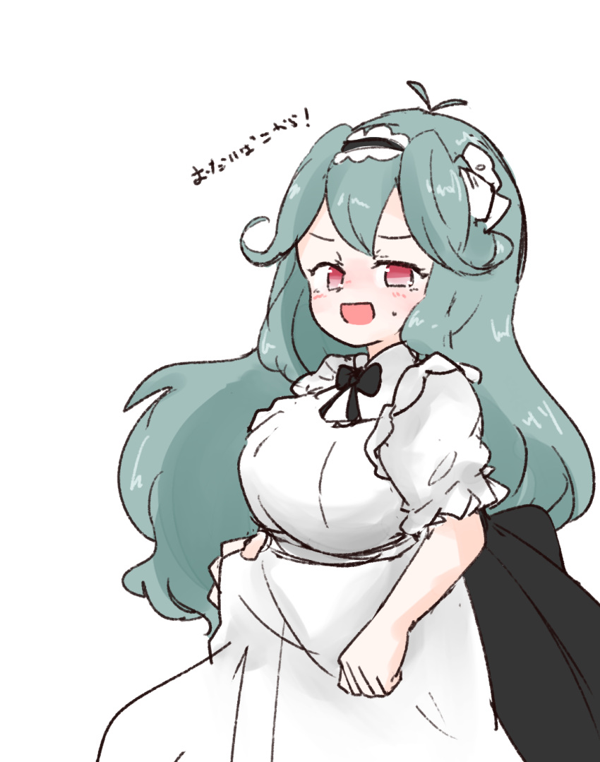 1girl, alternate_costume, aqua_hair, black_skirt, breasts, chaos_aurora_(grimms_notes), grimms_notes, highres