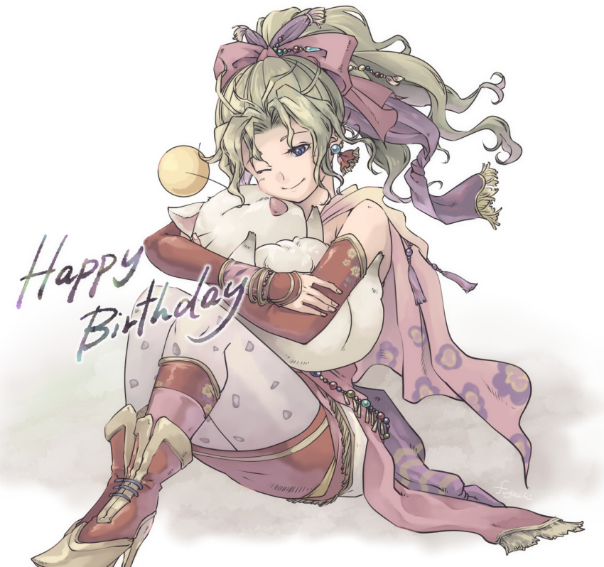 1girl, armpit_crease, bare_shoulders, beads, blue_eyes, boots, bow, bracelet