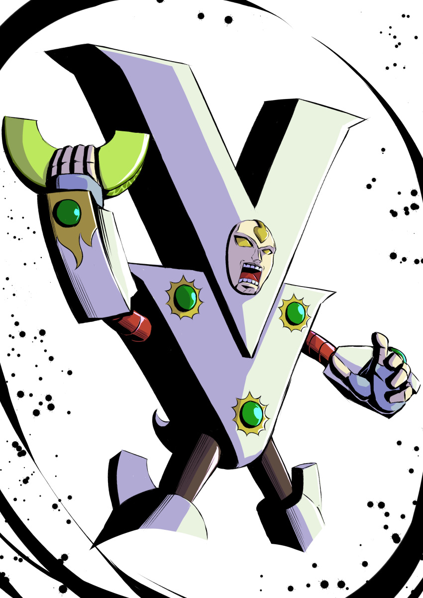 1boy, absurdres, arm_up, blade43883059, chest_jewel, commentary, food, fruit