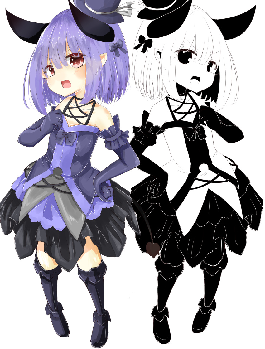 absurdres, black_boots, black_ribbon, blue_camisole, blue_gloves, blue_hair, blue_hat, blue_skirt