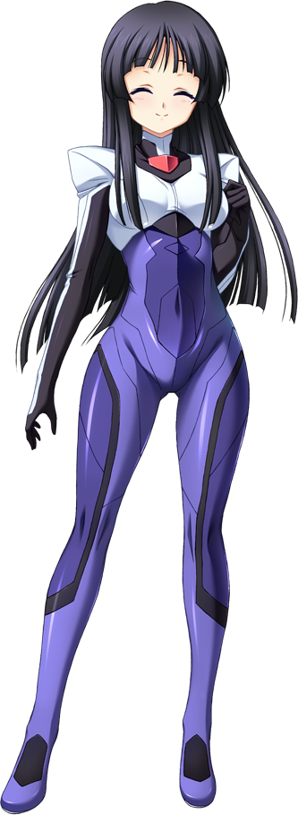 bodysuit, giga, jinki_extend, jinki_extend_re:vision, long_hair, pilot_suit, r-suit, smile