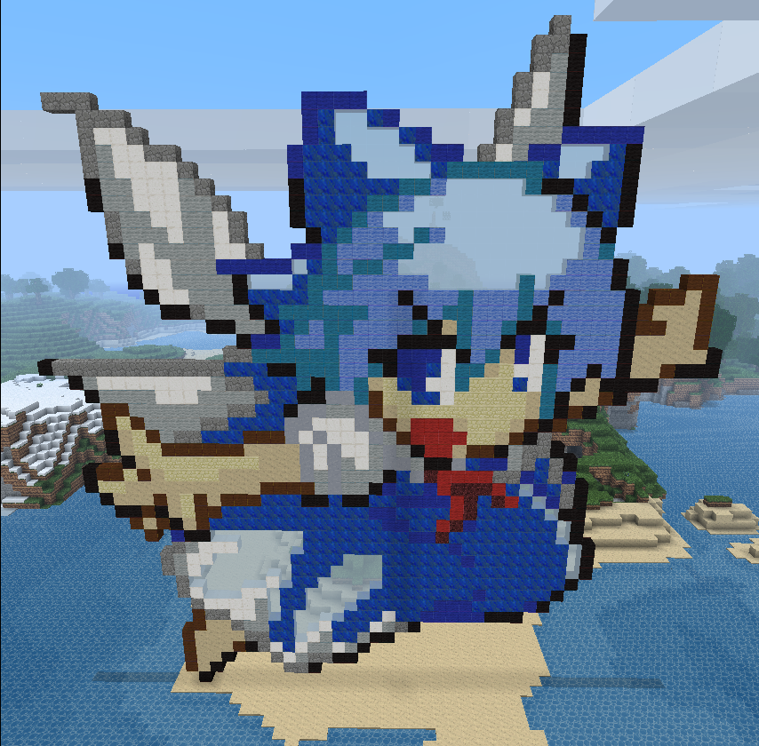 art, blue_eyes, blue_hair, cirno, dress, ice, minecraft, noob4u