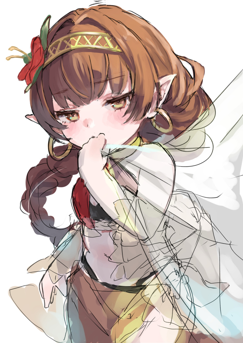 bikini, blush, braid, earrings, granblue_fantasy, haaselia, haaselia_(summer)_(granblue_fantasy), harvin