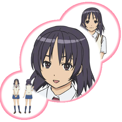 1girl, anime_coloring, atsuko_(minami-ke), back, blue_eyes, blue_skirt, brown_eyes, closed_mouth, collared_shirt, from_behind, full_body, hand_up, looking_at_viewer, lowres, medium_hair, minami-ke, necktie, official_art, open_mouth, pleated_skirt, portrait, red_necktie, school_uniform, shirt, short_sleeves, simple_background, skirt, smile, standing, straight-on, summer_uniform, sweater_vest, transparent_background, upper_body, white_background, white_shirt, yellow_sweater_vest