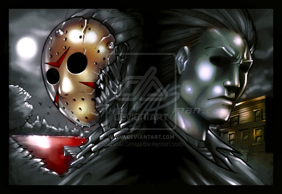 blood, coat, crossover, epic, fangs, friday_the_13th, halloween_(film), hockey_mask