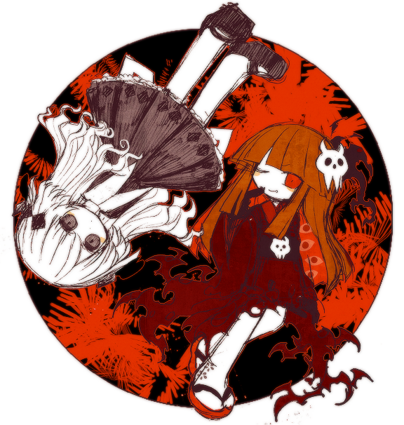 2girls, black_dress, black_eyes, black_sandals, closed_mouth, colored_skin, crystal_hair_ornament, dress