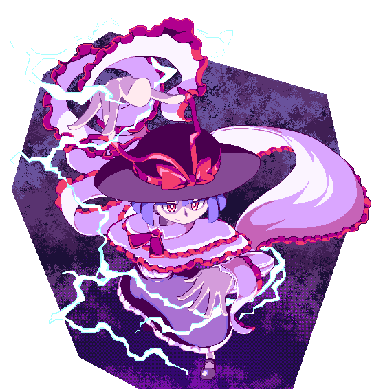 1girl, black_hat, black_shoes, black_skirt, bright_pupils, closed_mouth, commentary_request, electricity