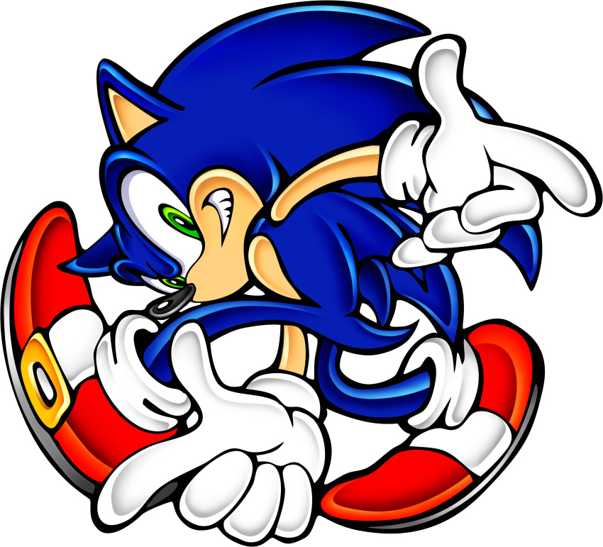 absurdres, animal_ears, bent_over, blue_fur, dynamic_pose, floating, flying, game_console