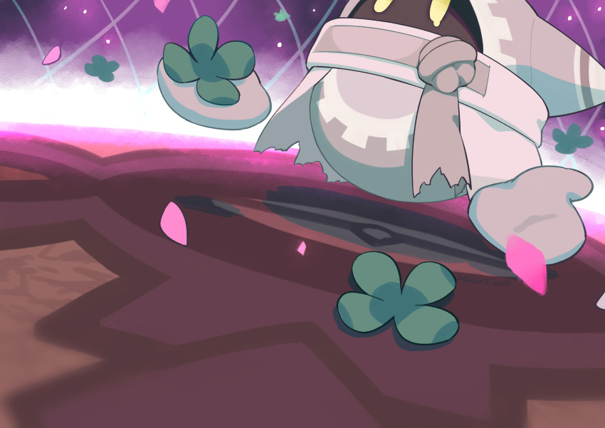 absurdres, falling_petals, gloves, grey_gloves, highres, in-universe_location, interdimensional_magolor, kani6850