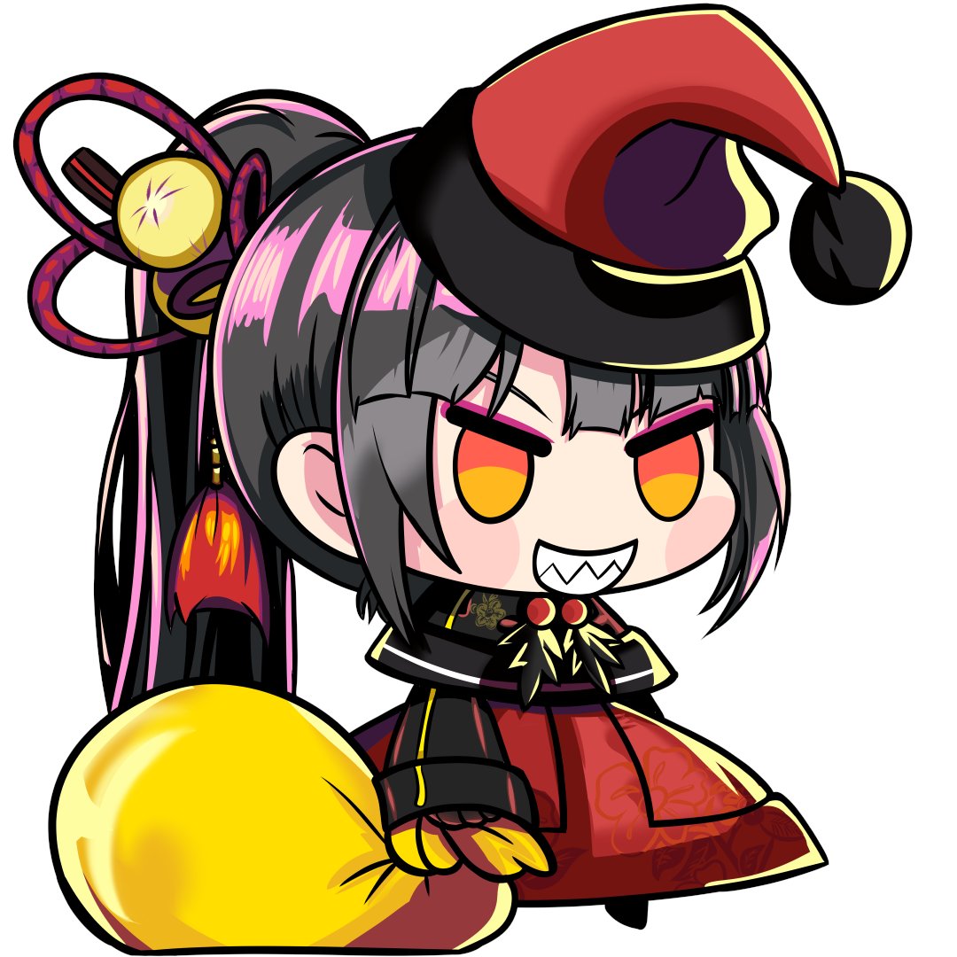 1girl, black_capelet, capelet, chibi, chibi_only, dohna_dohna_issho_ni_warui_koto_o_shiyou, dress, full_body
