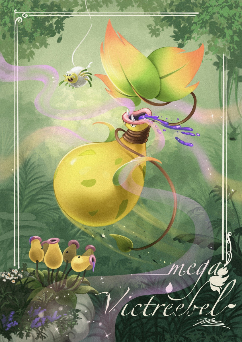 @_@, bellsprout, blawn_z, border, commentary, drooling, english_commentary, fangs