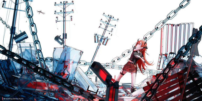 1girl, absurdres, arknights, artist_name, belt, black_belt, black_choker, black_gloves