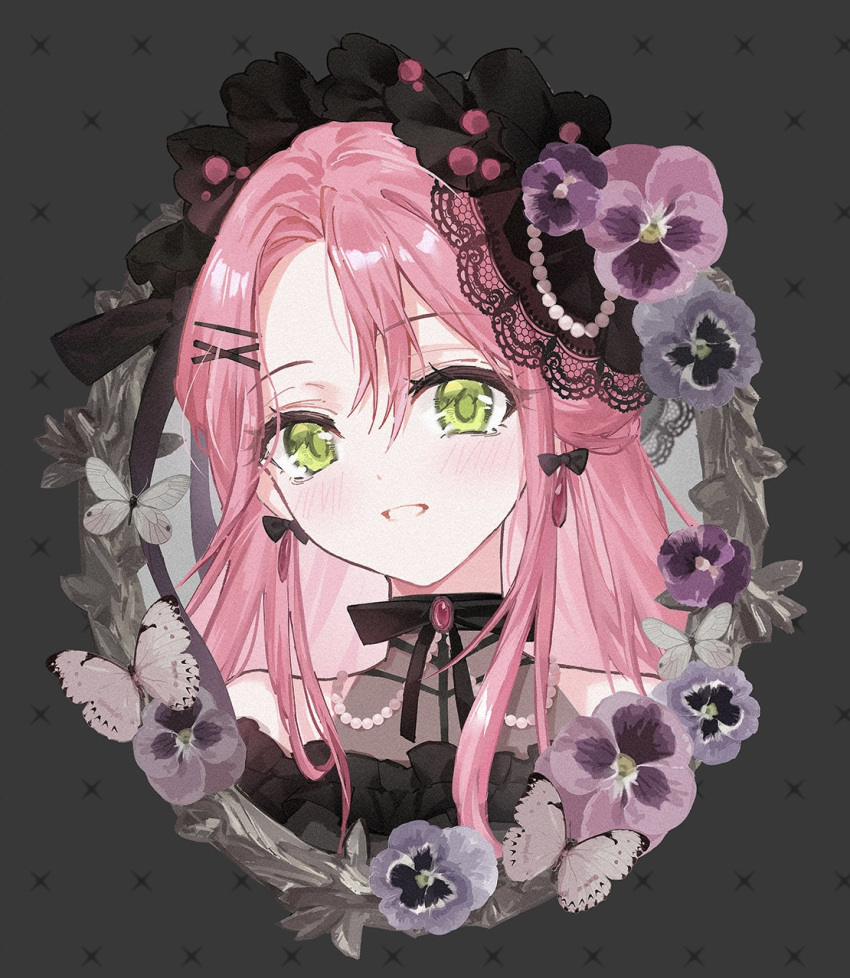 1girl, alien_stage, alternate_costume, black_bow, black_choker, black_dress, black_headdress, bow