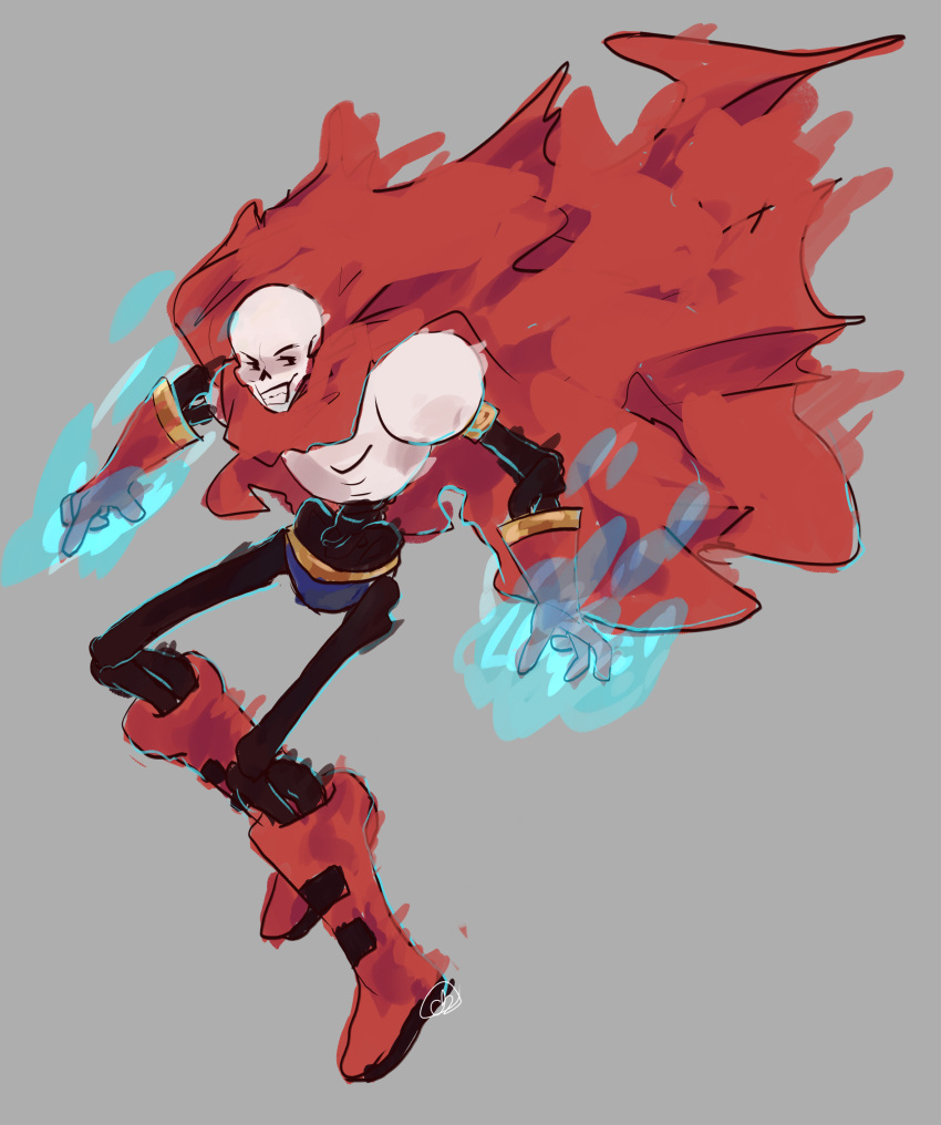 1boy, 2025, 2d, amorthlen, armor, blue_shorts, boots, cape