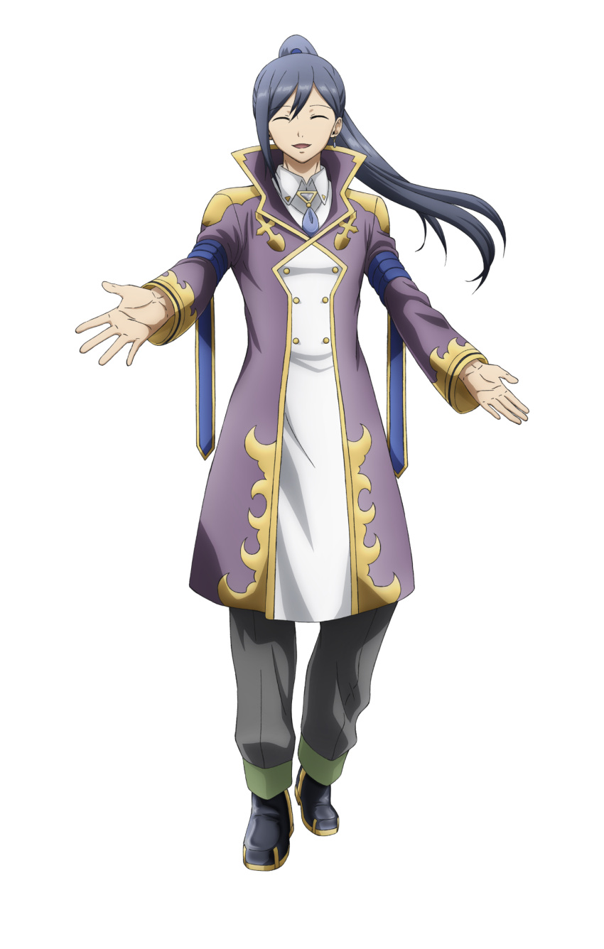 1boy, ^_^, anime_coloring, anzar_(farmagia), ascot, black_boots, blue_ascot, blue_sash