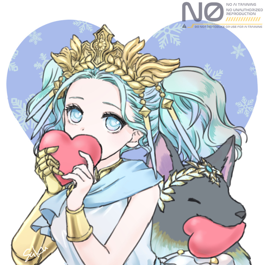 1girl, blue_eyes, blue_hair, commentary, covered_mouth, dalamud_(menphina), english_commentary, final_fantasy
