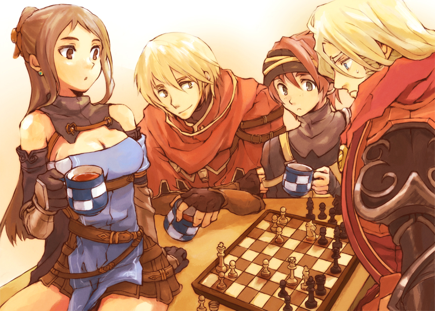 board_game, chess, chess_piece, chessboard, cup, kiel, mug, multiple_boys, playing_games, radiant_historia, raynie, rosch, stocke, tommy0117
