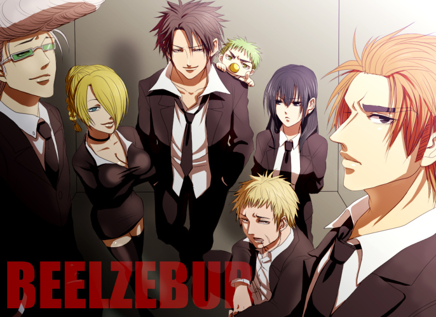 6+boys, 6+girls, age_difference, baby, baby_be'el, beelzebub_(manga), black_hair, blonde_hair