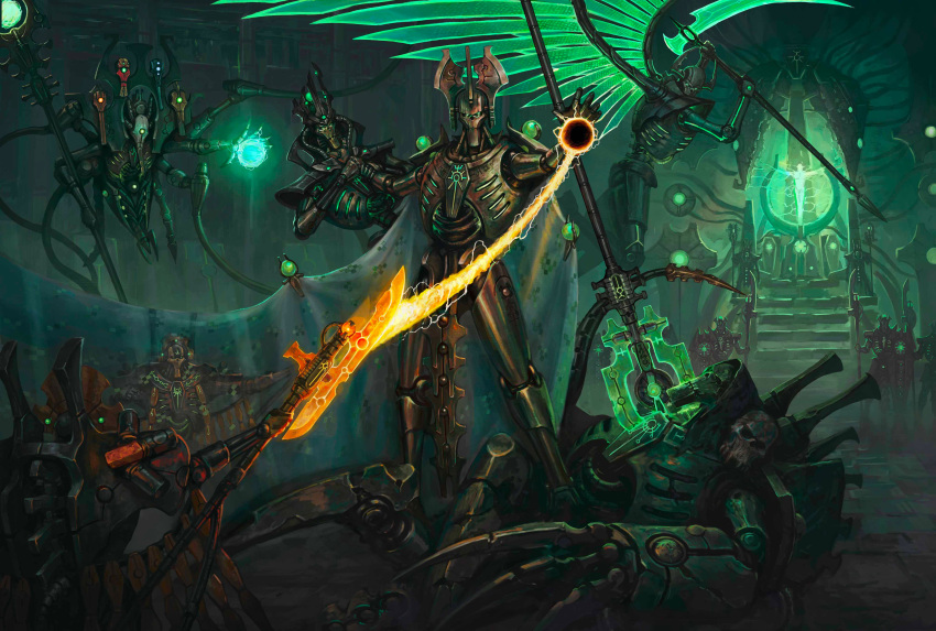 6+others, absurdres, casting_spell, energy, energy_ball, energy_weapon, energy_wings, highres