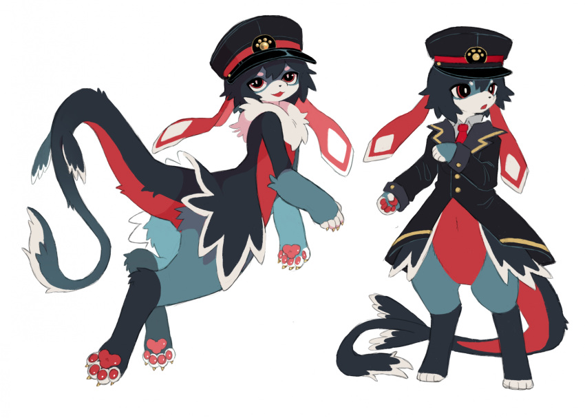 1girl, :o, androgynous, animal_ears, animal_feet, animal_hands, animal_nose, black_jacket