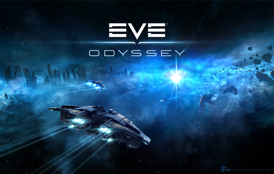 3d, advanced_ship_(eve_online), amarr_empire_(eve_online), asteroid, attack_ship_(eve_online), battleship_(eve_online), blue_theme, broken