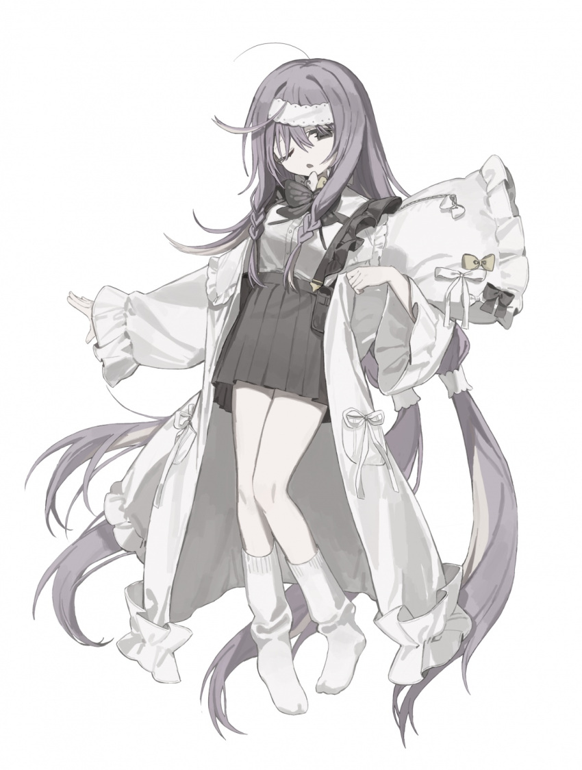 1girl, absurdly_long_hair, bow, bowtie, braid, braided_sidelocks, breasts, character_request