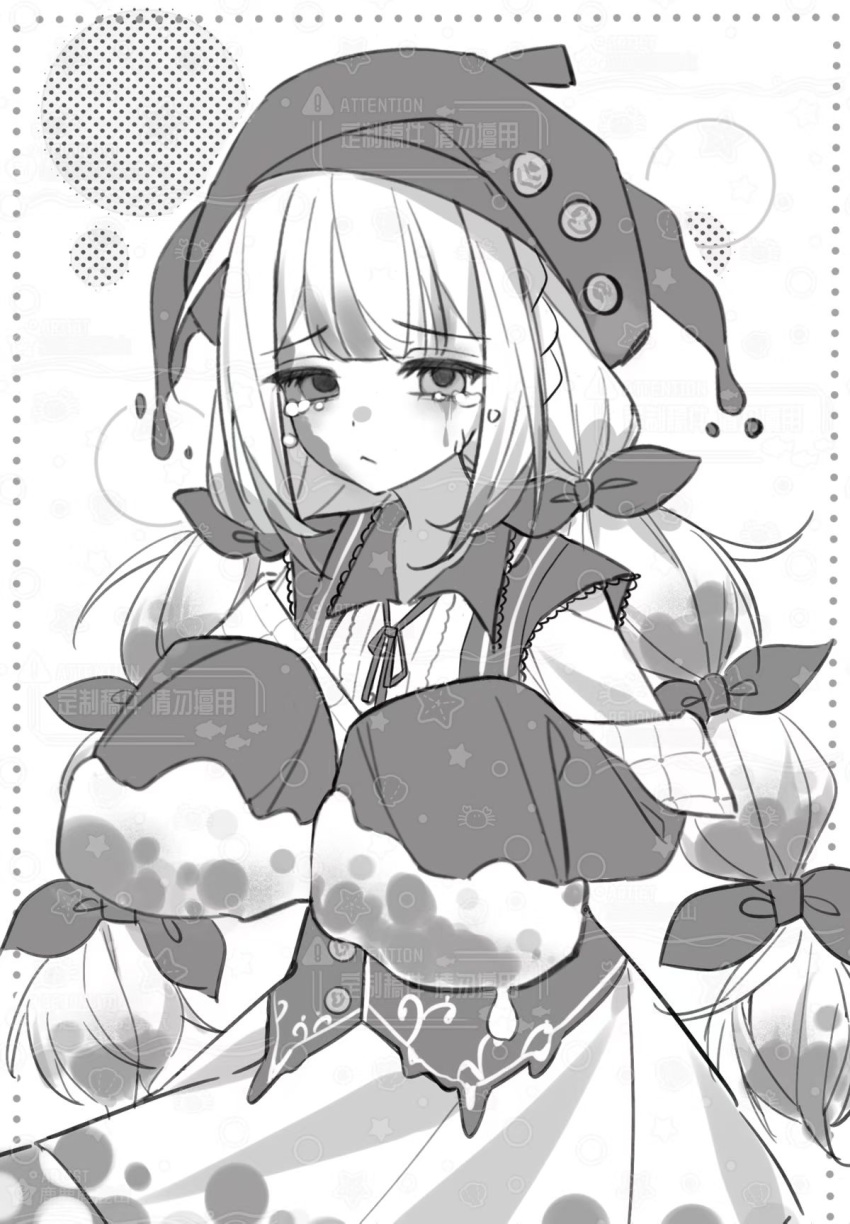 1girl, artist_request, beret, blunt_bangs, chinese_commentary, closed_mouth, collared_shirt, commentary_request
