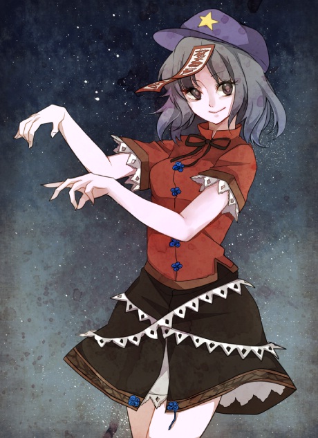 bad_id, black_eyes, black_hair, face, geung_si, hands, hat, jiangshi