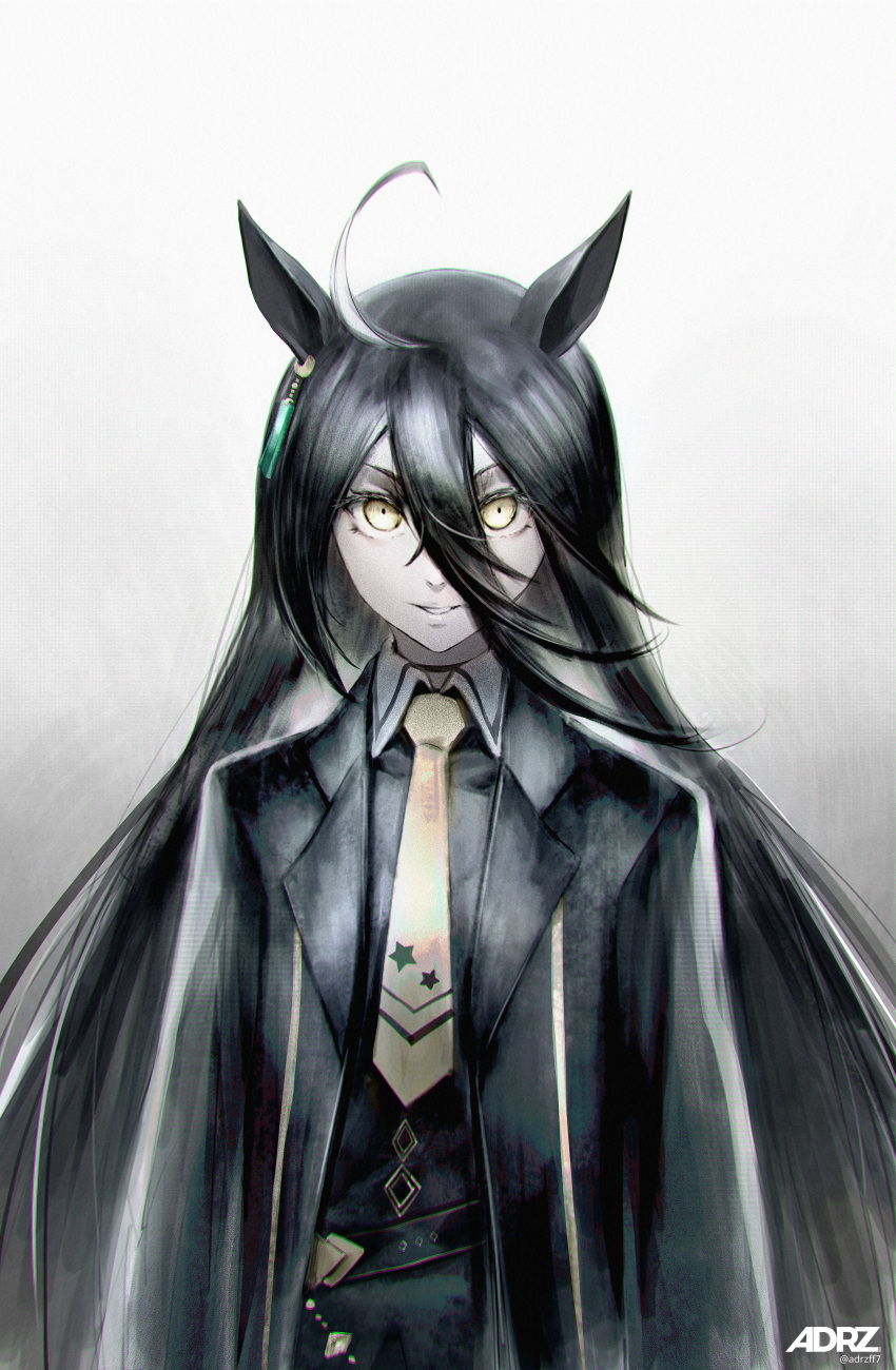 1girl, absurdres, adrzff7, animal_ears, artist_name, belt, black_belt, black_choker
