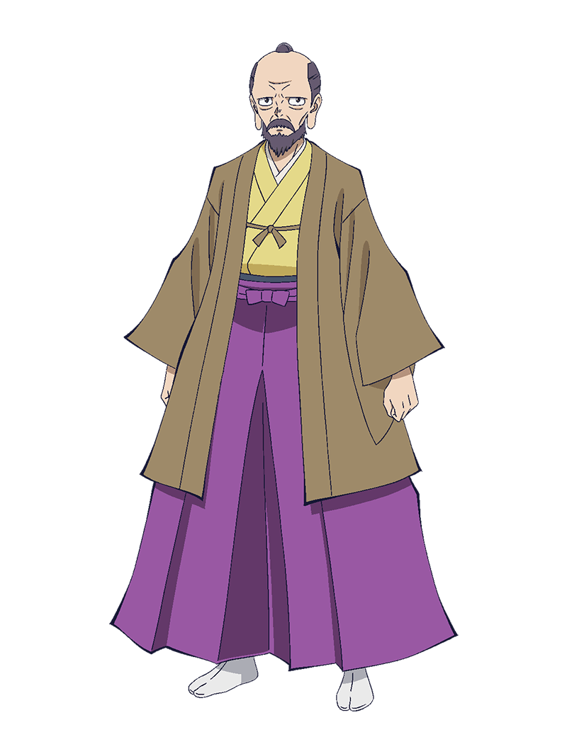 1boy, akizuki_teijiro_(bucchigire!), anime_coloring, beard, bucchigire!, chonmage, clenched_hands, closed_mouth