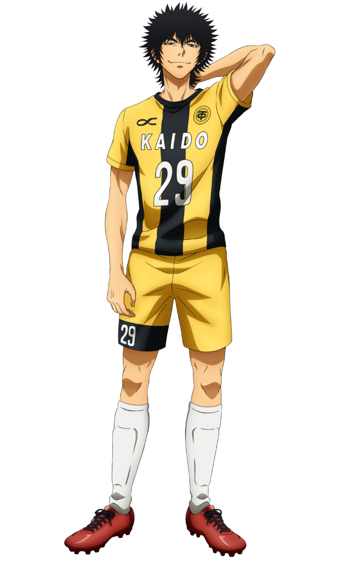 1boy, anime_coloring, ao_ashi, arm_behind_head, arm_up, black_hair, full_body, grey_eyes