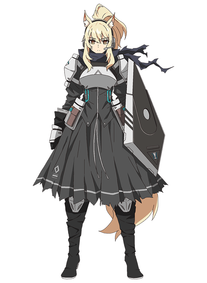 1girl, animal_ear_fluff, animal_ears, anime_coloring, arknights, armor, black_boots, black_gloves