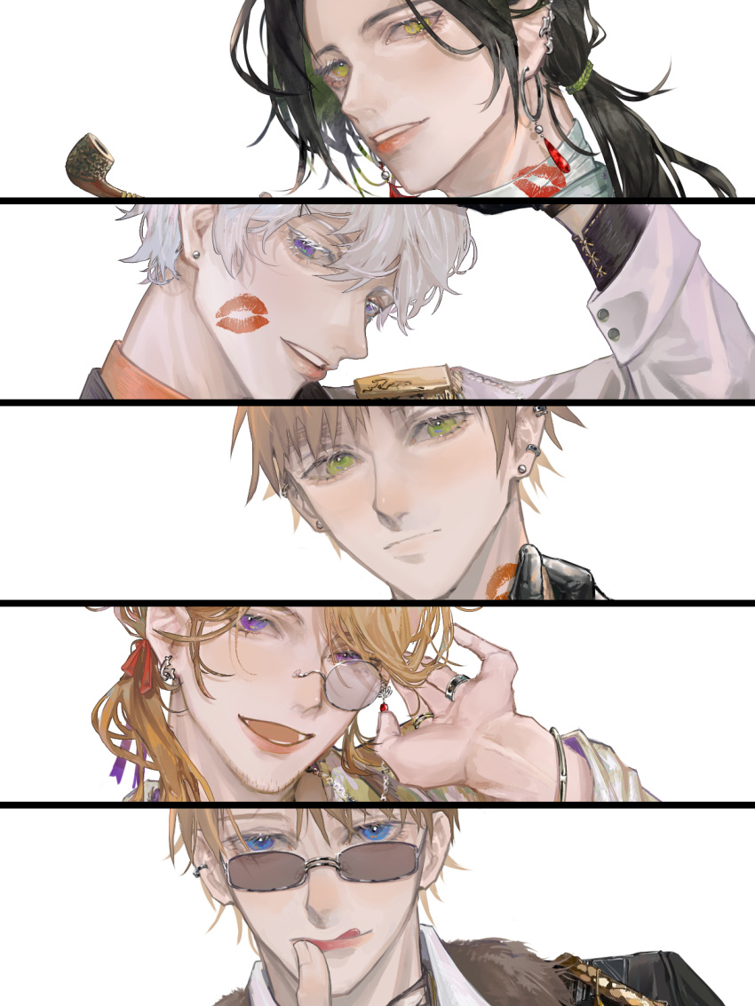 23cifang, 5boys, america_(hetalia), axis_powers_hetalia, black_hair, blonde_hair, blue_eyes, bracelet