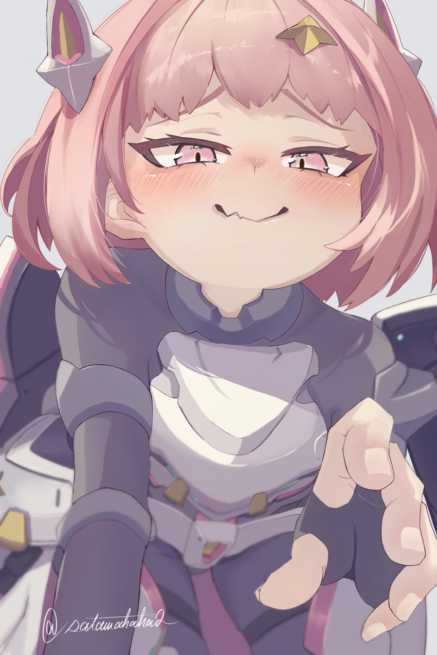 1girl, absurdres, all_fours, armor, armored_bodysuit, bodysuit, breastplate, fingerless_gloves