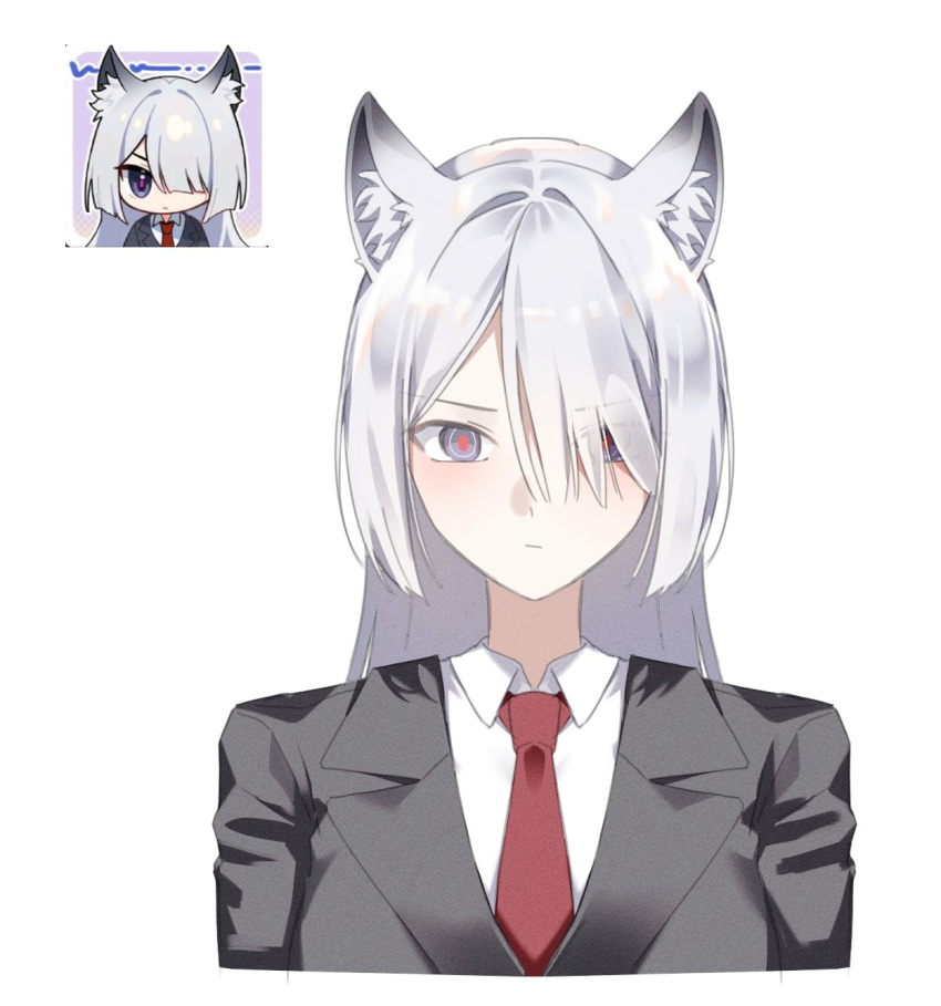 1girl, ak-15_(erwin)_(girls'_frontline), ak-15_(girls'_frontline), animal_ears, extra_ears, girls'_frontline_2:_exilium, girls_frontline, grey_hair