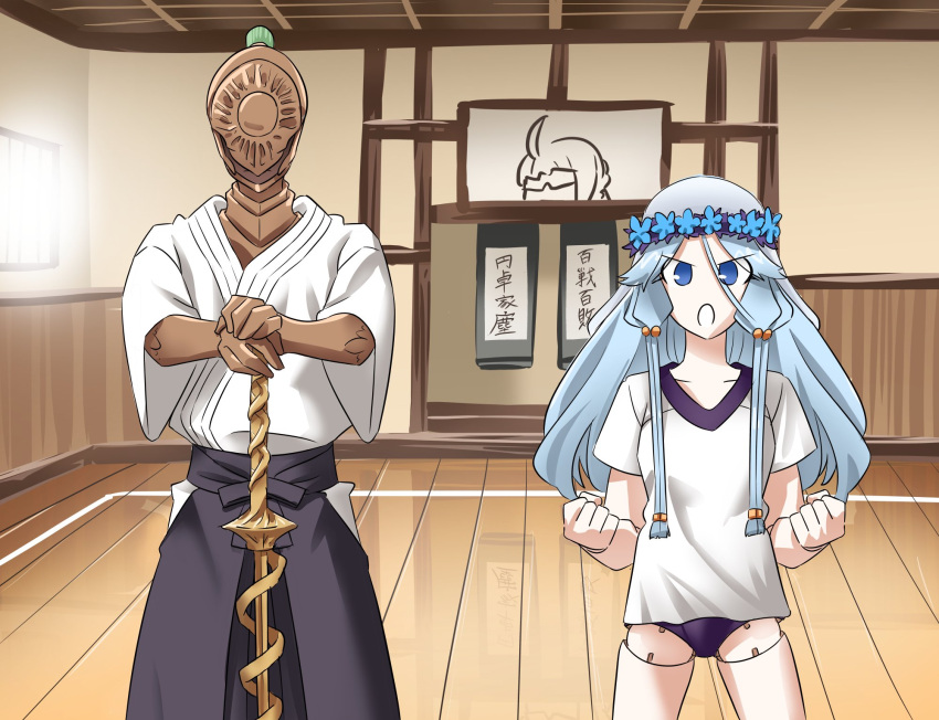 1boy, 1girl, cosplay, dojo, elden_ring, elden_ring_nightreign, executor_(elden_ring), fate/stay_night