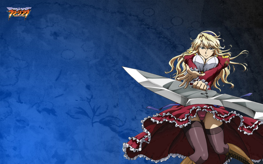 bridget_l._satellizer, bridget_satellizer, dress, freezing, thigh-highs, thighhighs, weapon