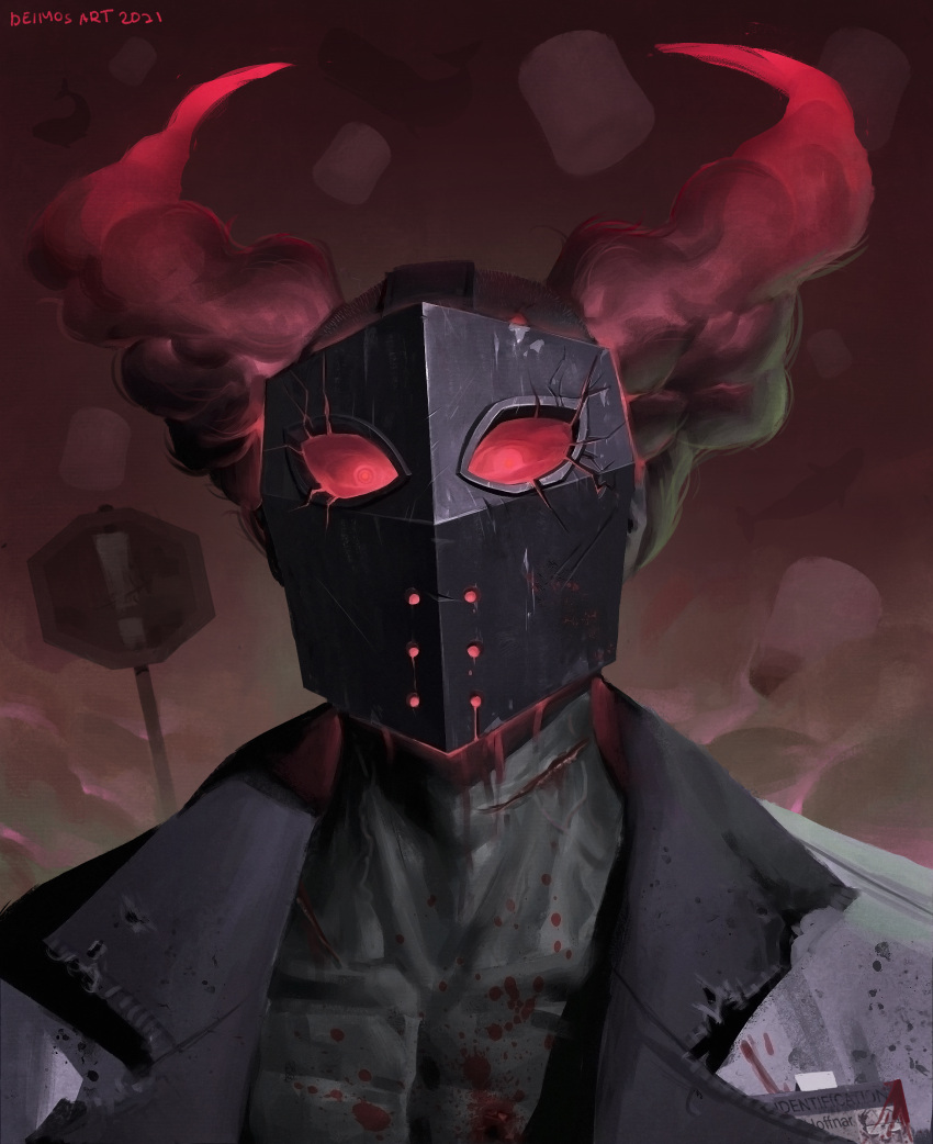 !, 1boy, deimos_art, green_skin, madness_combat, male_focus, mask, newgrounds